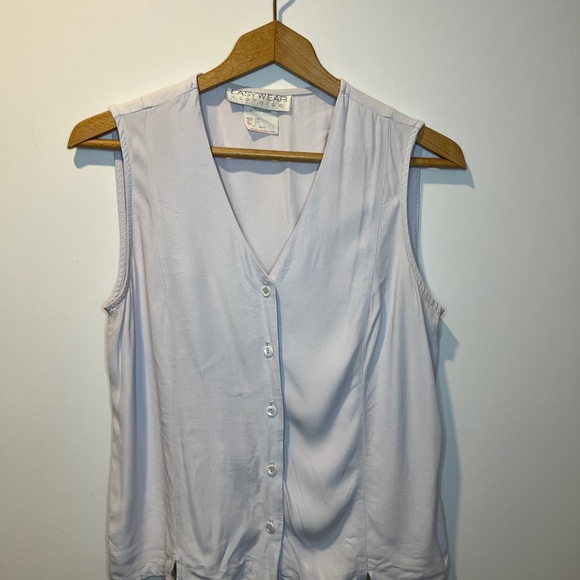 ✨Vintage✨ Lilac Lavender Sleeveless Flowy Blouse Size L - Picture 2 of 6